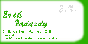 erik nadasdy business card